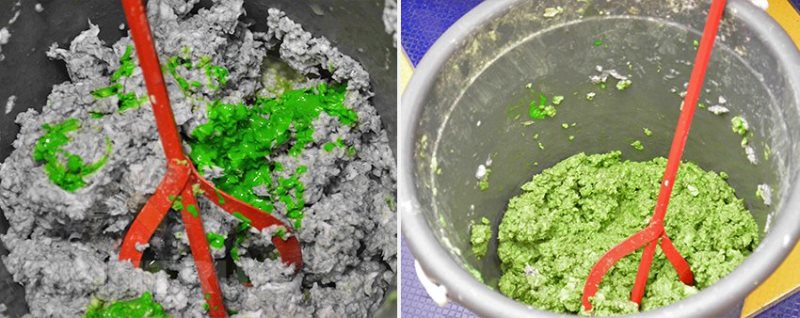 Колеровка раствора из бумаги