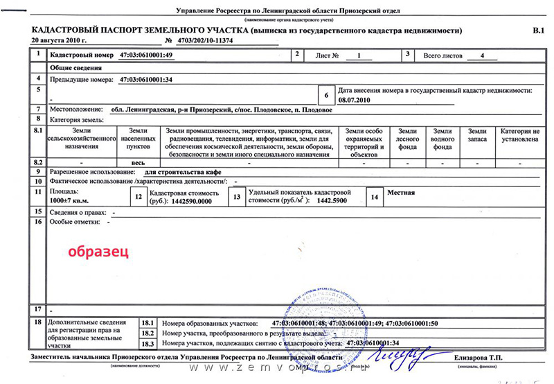 Кадастровый номер