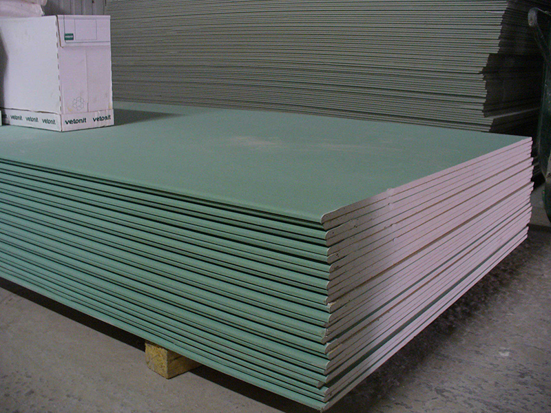 Цвет влагостойкого гипсокартона