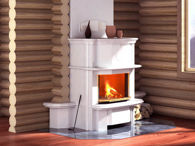 Камин в деревянном доме