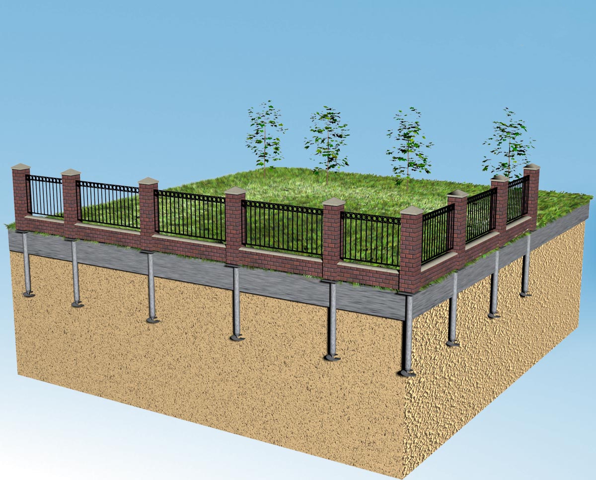 Винтовые сваи для забора