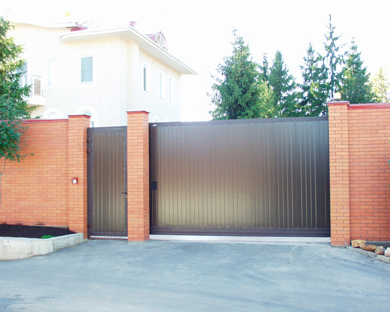 Самодельные откатные ворота