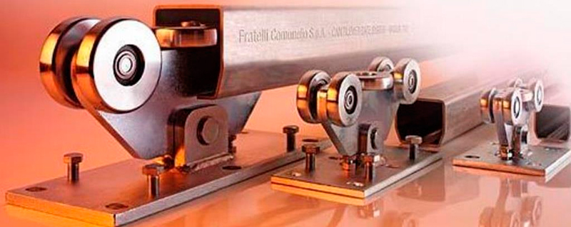 Направляющая и опорные тележки