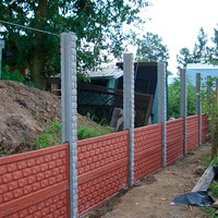 Забор из бетонных панелей, ограждающий ваш коттедж