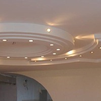 Двухуровневый подвесной потолок из гипсокартона с подсветкой